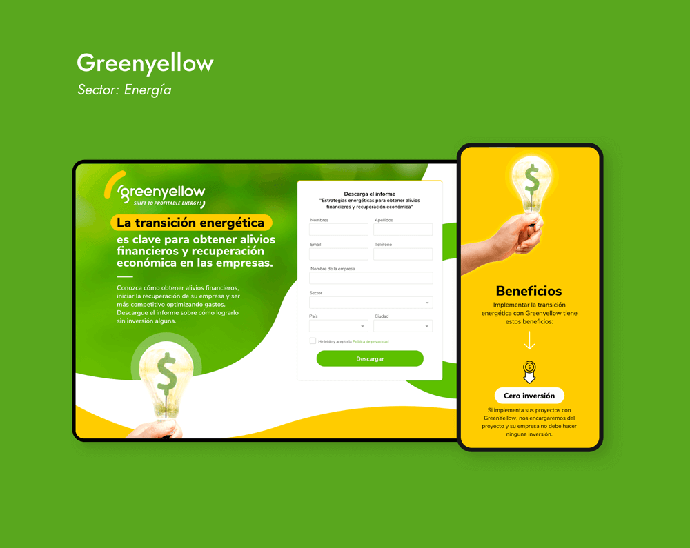 Sitio Web y Diseño UX/UI GreenYellow